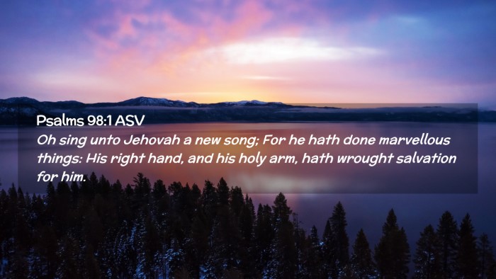 Picture 02 - Psalms 98:1 ASV Desktop Wallpaper - Oh sing unto Jehovah a new song; For he hath done - Desktop Bible Verse Wallpaper