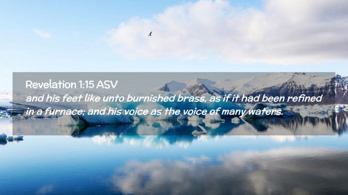 Picture 02 - Revelation 1:15 ASV Desktop Wallpaper - and his feet like unto burnished brass, as if it - Desktop Bible Verse Wallpaper