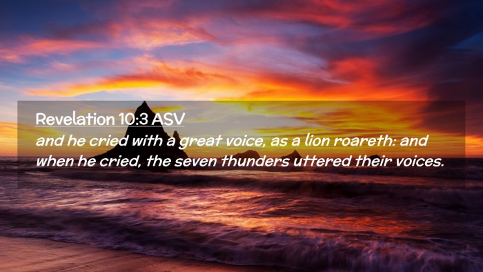 Picture 02 - Revelation 10:3 ASV Desktop Wallpaper - and he cried with a great voice, as a lion - Desktop Bible Verse Wallpaper