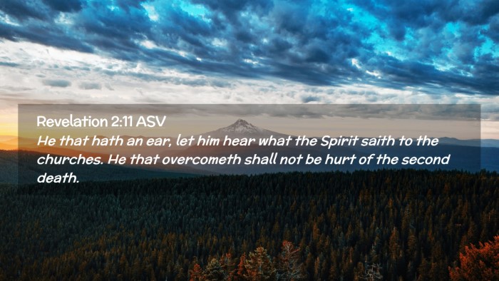 Picture 02 - Revelation 2:11 ASV Desktop Wallpaper - He that hath an ear, let him hear what the Spirit - Desktop Bible Verse Wallpaper