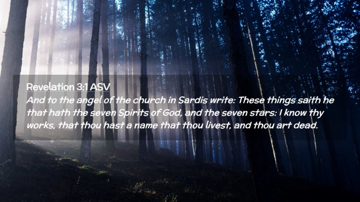 Picture 02 - Revelation 3:1 ASV Desktop Wallpaper - And to the angel of the church in Sardis write: - Desktop Bible Verse Wallpaper