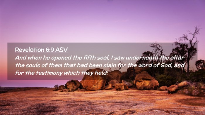 Picture 02 - Revelation 6:9 ASV Desktop Wallpaper - And when he opened the fifth seal, I saw - Desktop Bible Verse Wallpaper