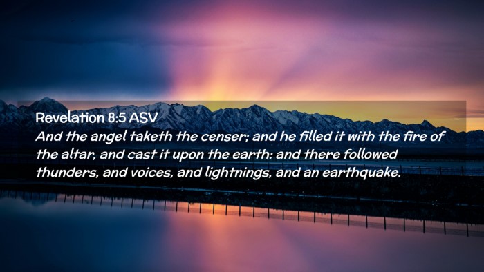 Picture 02 - Revelation 8:5 ASV Desktop Wallpaper - And the angel taketh the censer; and he filled it - Desktop Bible Verse Wallpaper