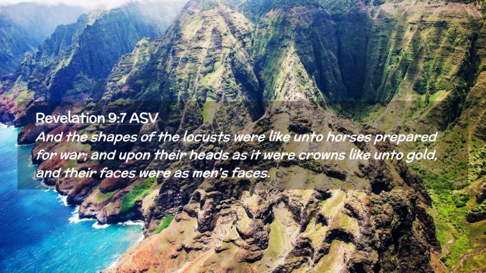 Picture 02 - Revelation 9:7 ASV Desktop Wallpaper - And the shapes of the locusts were like unto - Desktop Bible Verse Wallpaper