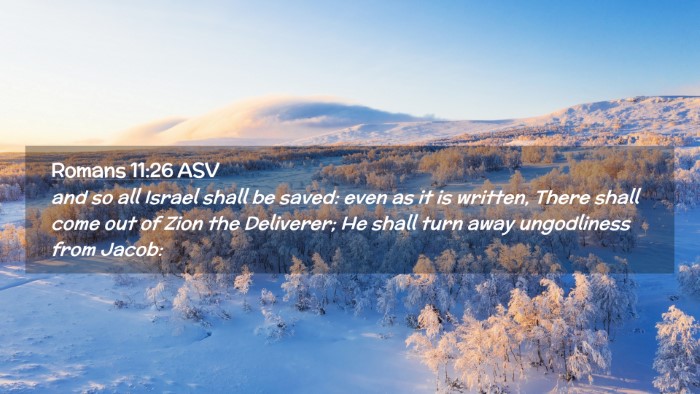 Picture 02 - Romans 11:26 ASV Desktop Wallpaper - and so all Israel shall be saved: even as it is - Desktop Bible Verse Wallpaper