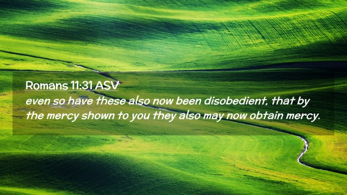 Picture 02 - Romans 11:31 ASV Desktop Wallpaper - even so have these also now been disobedient, - Desktop Bible Verse Wallpaper