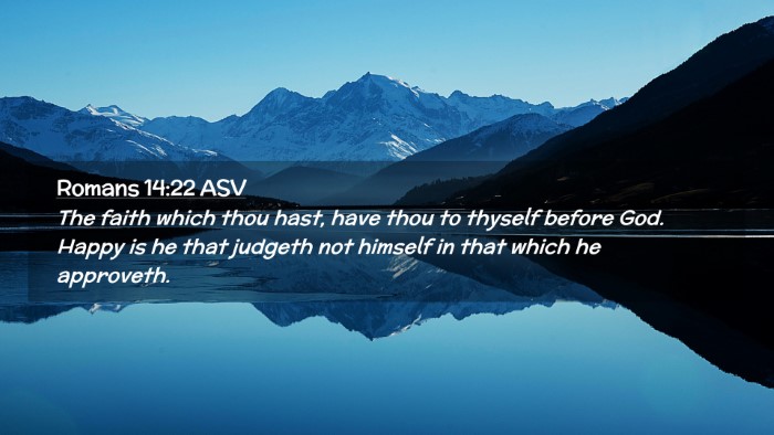 Picture 02 - Romans 14:22 ASV Desktop Wallpaper - The faith which thou hast, have thou to thyself - Desktop Bible Verse Wallpaper