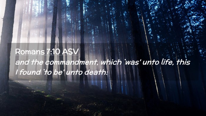 Picture 02 - Romans 7:10 ASV Desktop Wallpaper - and the commandment, which `was' unto life, this - Desktop Bible Verse Wallpaper