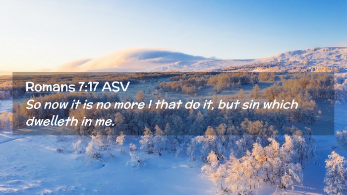 Picture 02 - Romans 7:17 ASV Desktop Wallpaper - So now it is no more I that do it, but sin which - Desktop Bible Verse Wallpaper