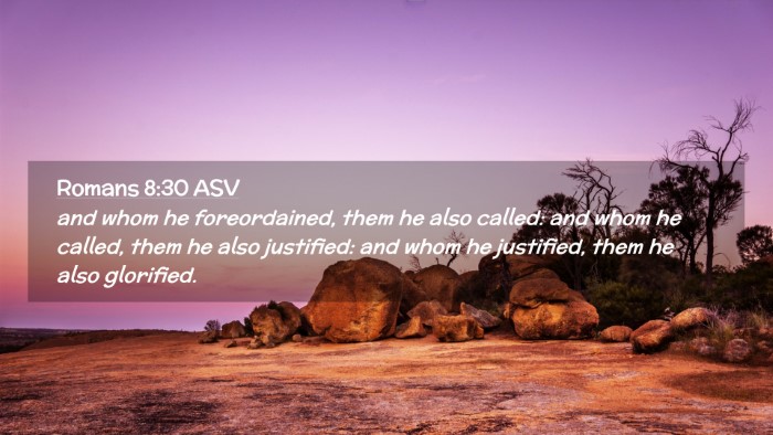 Picture 02 - Romans 8:30 ASV Desktop Wallpaper - and whom he foreordained, them he also called: - Desktop Bible Verse Wallpaper