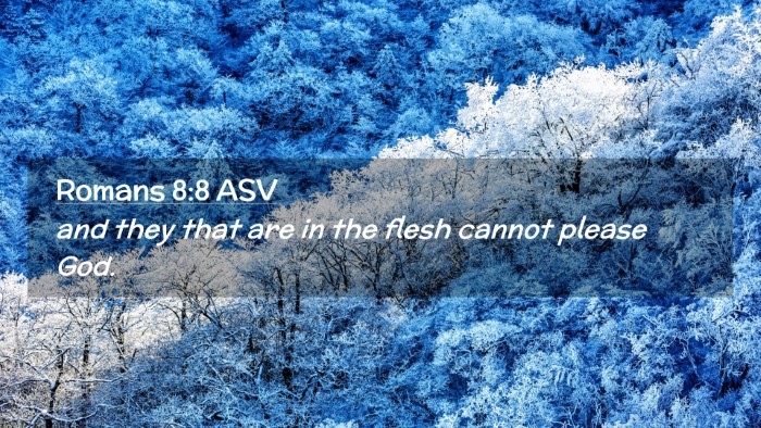 Picture 02 - Romans 8:8 ASV Desktop Wallpaper - and they that are in the flesh cannot please - Desktop Bible Verse Wallpaper