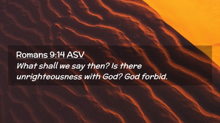 Picture 02 - Romans 9:14 ASV Desktop Wallpaper - What shall we say then? Is there unrighteousness - Desktop Bible Verse Wallpaper