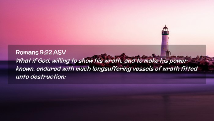 Picture 02 - Romans 9:22 ASV Desktop Wallpaper - What if God, willing to show his wrath, and to - Desktop Bible Verse Wallpaper