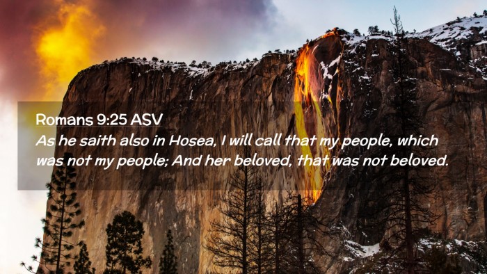 Picture 02 - Romans 9:25 ASV Desktop Wallpaper - As he saith also in Hosea, I will call that my - Desktop Bible Verse Wallpaper
