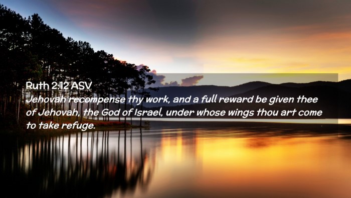 Picture 02 - Ruth 2:12 ASV Desktop Wallpaper - Jehovah recompense thy work, and a full reward be - Desktop Bible Verse Wallpaper