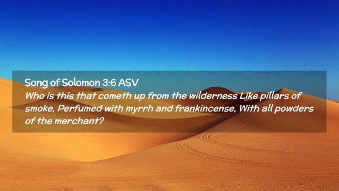 Picture 02 - Song of Solomon 3:6 ASV Desktop Wallpaper - Who is this that cometh up from the wilderness - Desktop Bible Verse Wallpaper