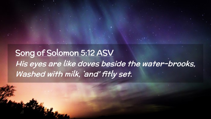 Picture 02 - Song of Solomon 5:12 ASV Desktop Wallpaper - His eyes are like doves beside the water-brooks, - Desktop Bible Verse Wallpaper