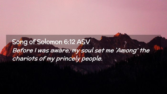 Picture 02 - Song of Solomon 6:12 ASV Desktop Wallpaper - Before I was aware, my soul set me `Among' the - Desktop Bible Verse Wallpaper