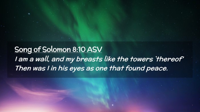 Picture 02 - Song of Solomon 8:10 ASV Desktop Wallpaper - I am a wall, and my breasts like the towers - Desktop Bible Verse Wallpaper