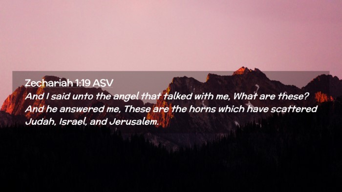 Picture 02 - Zechariah 1:19 ASV Desktop Wallpaper - And I said unto the angel that talked with me, - Desktop Bible Verse Wallpaper