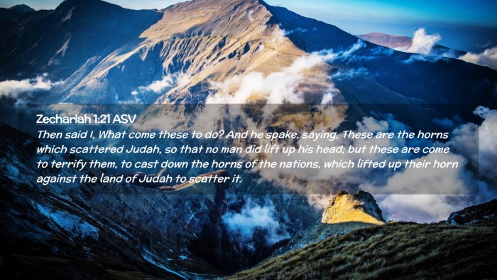 Picture 02 - Zechariah 1:21 ASV Desktop Wallpaper - Then said I, What come these to do? And he spake, - Desktop Bible Verse Wallpaper