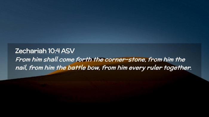 Picture 02 - Zechariah 10:4 ASV Desktop Wallpaper - From him shall come forth the corner-stone, from - Desktop Bible Verse Wallpaper