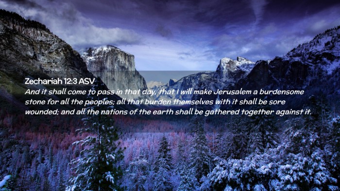 Picture 02 - Zechariah 12:3 ASV Desktop Wallpaper - And it shall come to pass in that day, that I - Desktop Bible Verse Wallpaper