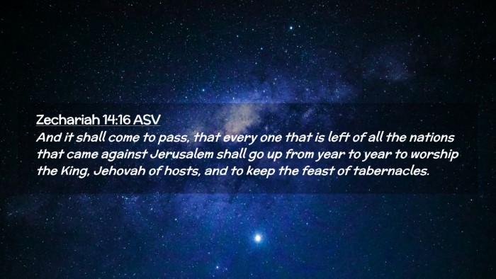 Picture 02 - Zechariah 14:16 ASV Desktop Wallpaper - And it shall come to pass, that every one that is - Desktop Bible Verse Wallpaper