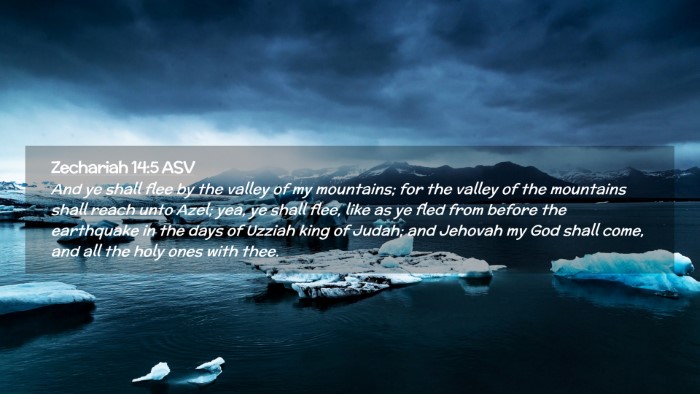 Picture 02 - Zechariah 14:5 ASV Desktop Wallpaper - And ye shall flee by the valley of my mountains; - Desktop Bible Verse Wallpaper