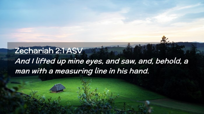 Picture 02 - Zechariah 2:1 ASV Desktop Wallpaper - And I lifted up mine eyes, and saw, and, behold, - Desktop Bible Verse Wallpaper