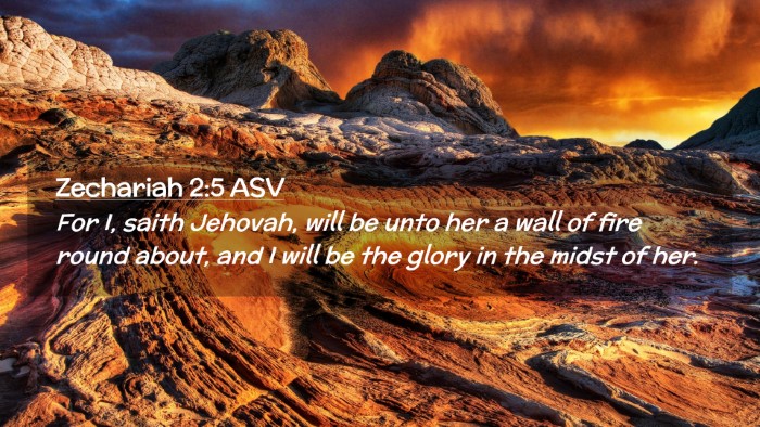 Picture 02 - Zechariah 2:5 ASV Desktop Wallpaper - For I, saith Jehovah, will be unto her a wall of - Desktop Bible Verse Wallpaper