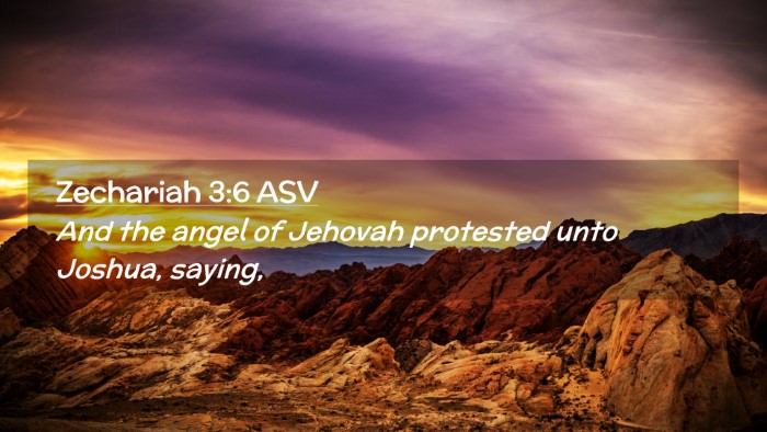 Picture 02 - Zechariah 3:6 ASV Desktop Wallpaper - And the angel of Jehovah protested unto Joshua, - Desktop Bible Verse Wallpaper