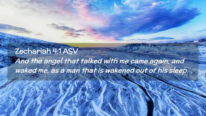 Picture 02 - Zechariah 4:1 ASV Desktop Wallpaper - And the angel that talked with me came again, and - Desktop Bible Verse Wallpaper