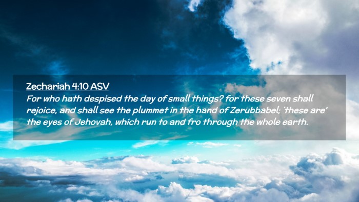Picture 02 - Zechariah 4:10 ASV Desktop Wallpaper - For who hath despised the day of small things? - Desktop Bible Verse Wallpaper