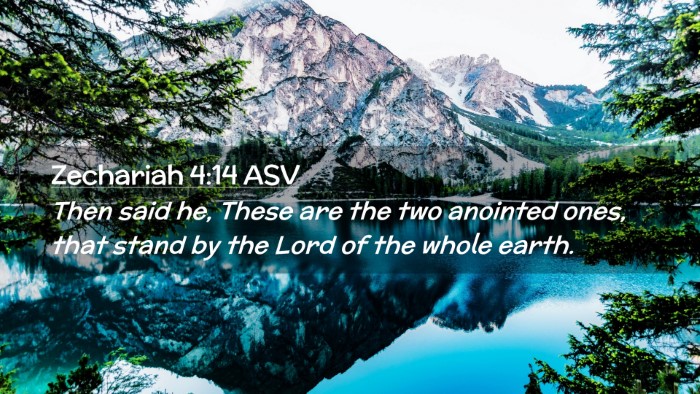 Picture 02 - Zechariah 4:14 ASV Desktop Wallpaper - Then said he, These are the two anointed ones, - Desktop Bible Verse Wallpaper