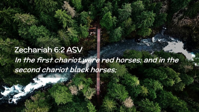 Picture 02 - Zechariah 6:2 ASV Desktop Wallpaper - In the first chariot were red horses; and in the - Desktop Bible Verse Wallpaper