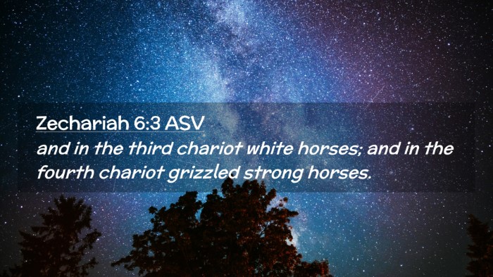 Picture 02 - Zechariah 6:3 ASV Desktop Wallpaper - and in the third chariot white horses; and in the - Desktop Bible Verse Wallpaper