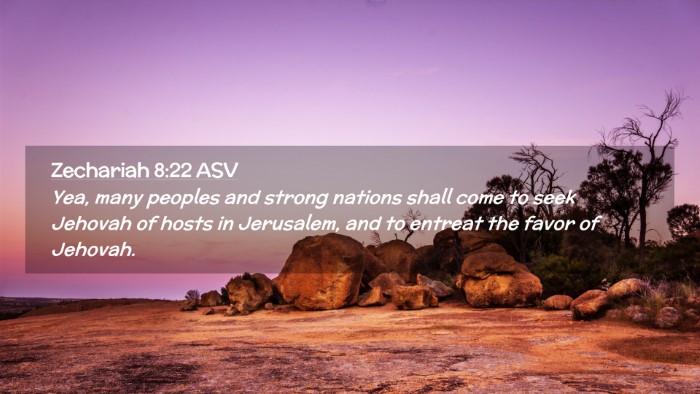 Picture 02 - Zechariah 8:22 ASV Desktop Wallpaper - Yea, many peoples and strong nations shall come - Desktop Bible Verse Wallpaper