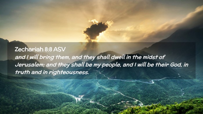 Picture 02 - Zechariah 8:8 ASV Desktop Wallpaper - and I will bring them, and they shall dwell in - Desktop Bible Verse Wallpaper