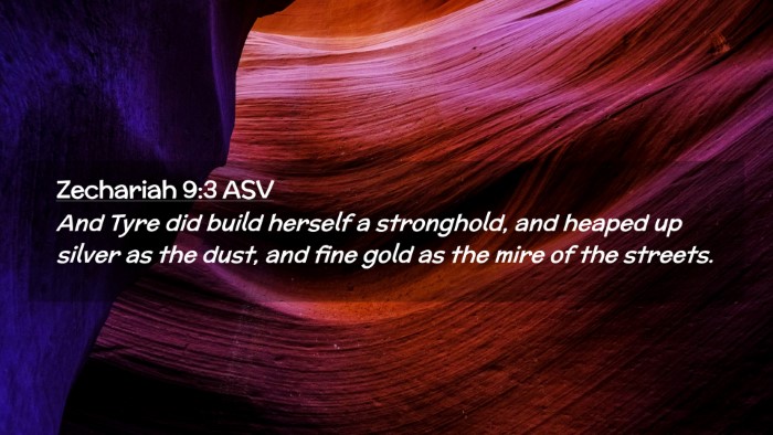 Picture 02 - Zechariah 9:3 ASV Desktop Wallpaper - And Tyre did build herself a stronghold, and - Desktop Bible Verse Wallpaper