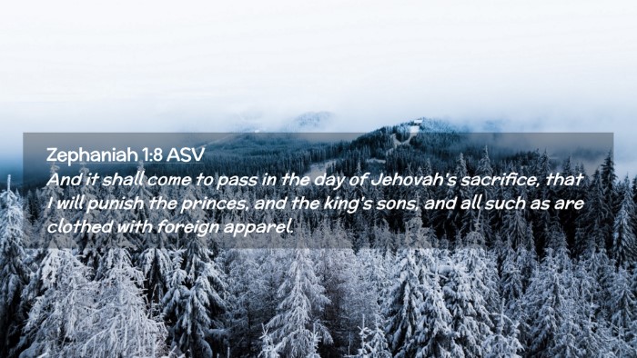 Picture 02 - Zephaniah 1:8 ASV Desktop Wallpaper - And it shall come to pass in the day of Jehovah's - Desktop Bible Verse Wallpaper