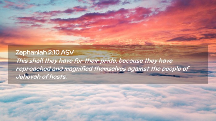 Picture 02 - Zephaniah 2:10 ASV Desktop Wallpaper - This shall they have for their pride, because - Desktop Bible Verse Wallpaper