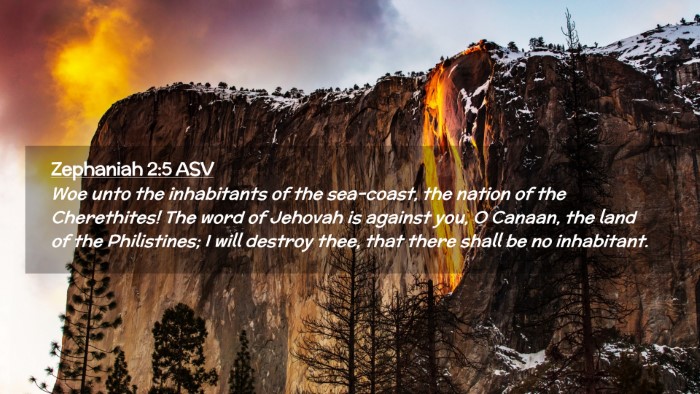 Picture 02 - Zephaniah 2:5 ASV Desktop Wallpaper - Woe unto the inhabitants of the sea-coast, the - Desktop Bible Verse Wallpaper