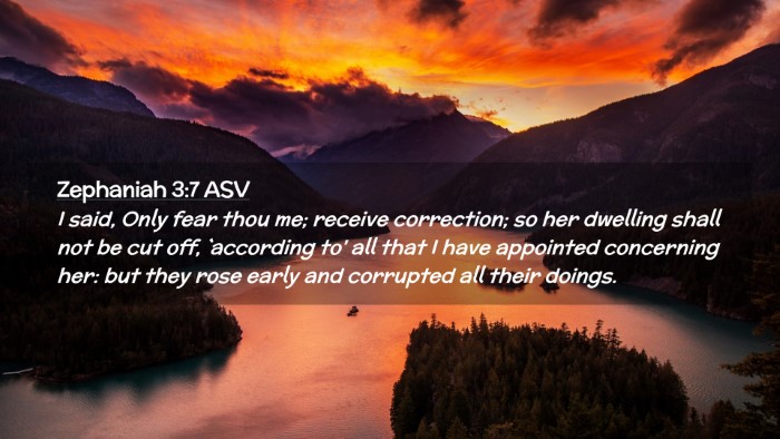 Picture 02 - Zephaniah 3:7 ASV Desktop Wallpaper - I said, Only fear thou me; receive correction; so - Desktop Bible Verse Wallpaper