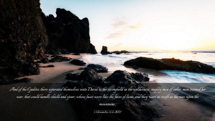 Picture 03 - 1 Chronicles 12:8 ASV Desktop Wallpaper - And of the Gadites there separated themselves - Desktop Bible Verse Wallpaper