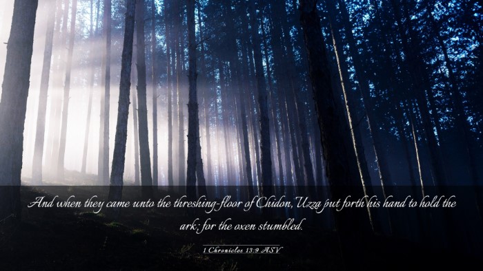 Picture 03 - 1 Chronicles 13:9 ASV Desktop Wallpaper - And when they came unto the threshing-floor of - Desktop Bible Verse Wallpaper