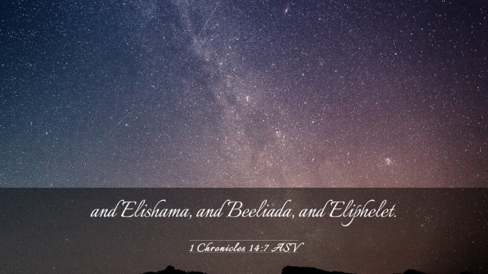 Picture 03 - 1 Chronicles 14:7 ASV Desktop Wallpaper - and Elishama, and Beeliada, and - Desktop Bible Verse Wallpaper