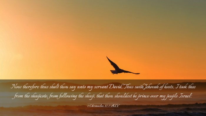 Picture 03 - 1 Chronicles 17:7 ASV Desktop Wallpaper - Now therefore thus shalt thou say unto my servant - Desktop Bible Verse Wallpaper