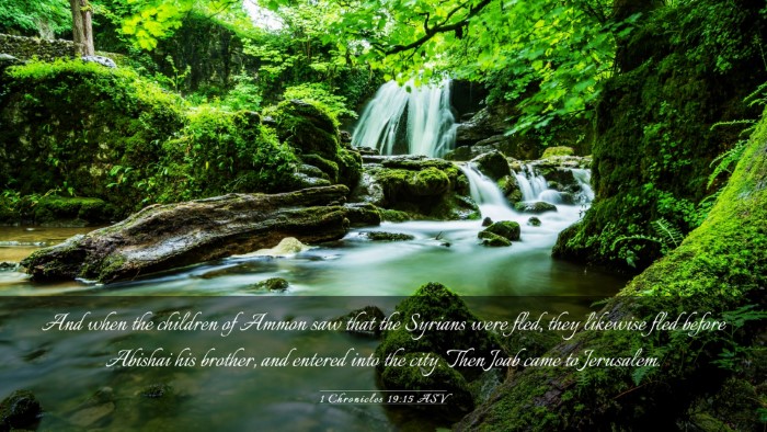 Picture 03 - 1 Chronicles 19:15 ASV Desktop Wallpaper - And when the children of Ammon saw that the - Desktop Bible Verse Wallpaper