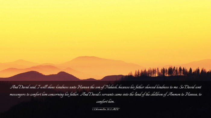 Picture 03 - 1 Chronicles 19:2 ASV Desktop Wallpaper - And David said, I will show kindness unto Hanun - Desktop Bible Verse Wallpaper